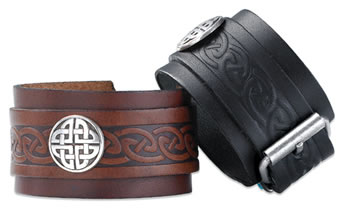 celtic leather wristbands
